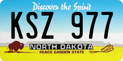 ND license plate KSZ977