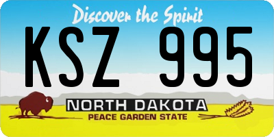 ND license plate KSZ995