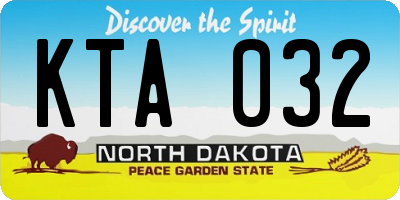 ND license plate KTA032