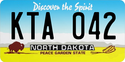 ND license plate KTA042