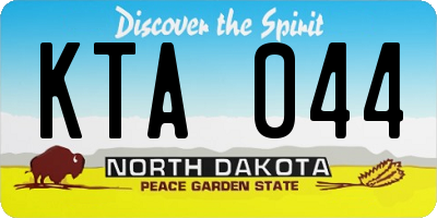 ND license plate KTA044