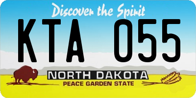 ND license plate KTA055