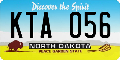 ND license plate KTA056