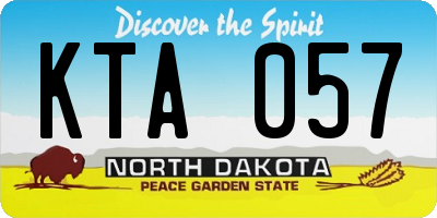 ND license plate KTA057