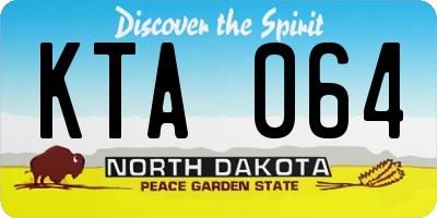 ND license plate KTA064