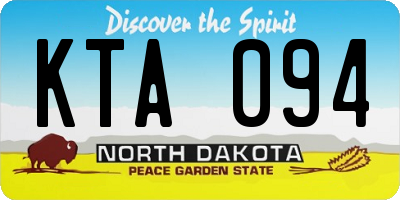 ND license plate KTA094