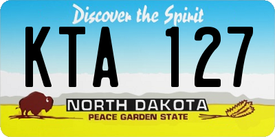ND license plate KTA127