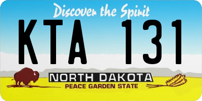 ND license plate KTA131
