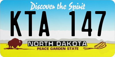 ND license plate KTA147