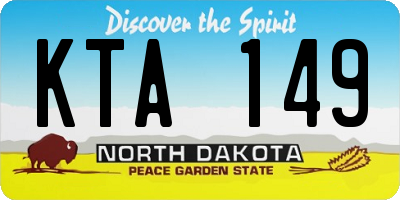 ND license plate KTA149