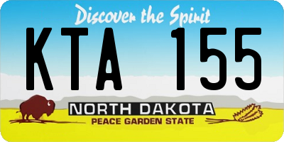 ND license plate KTA155
