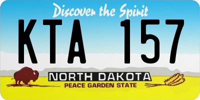 ND license plate KTA157