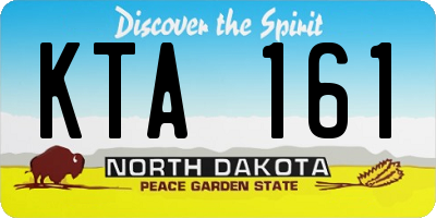 ND license plate KTA161