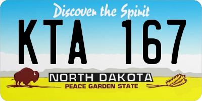ND license plate KTA167