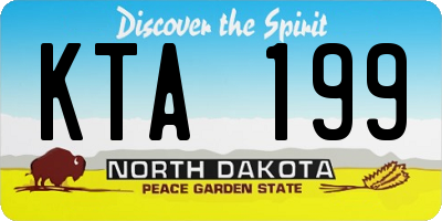 ND license plate KTA199