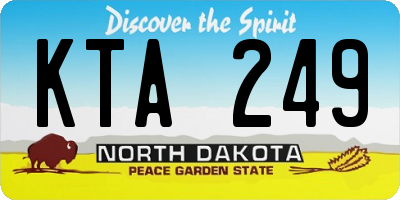 ND license plate KTA249