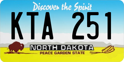 ND license plate KTA251