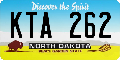 ND license plate KTA262