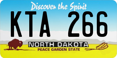 ND license plate KTA266