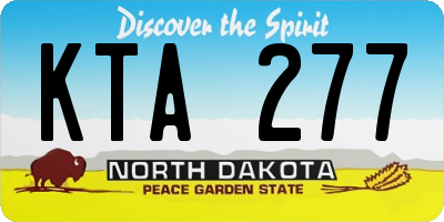 ND license plate KTA277