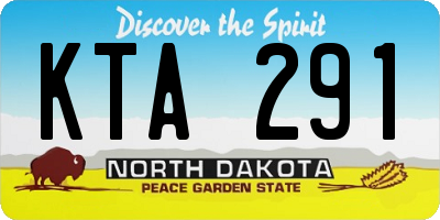 ND license plate KTA291