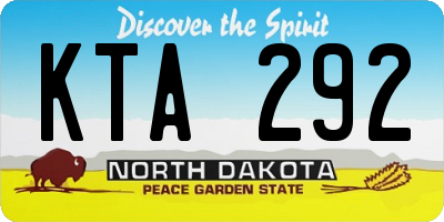 ND license plate KTA292