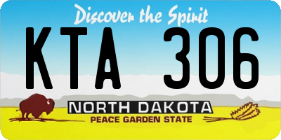 ND license plate KTA306