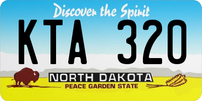 ND license plate KTA320