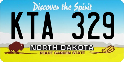 ND license plate KTA329