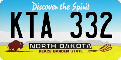 ND license plate KTA332
