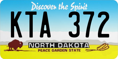 ND license plate KTA372