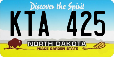 ND license plate KTA425