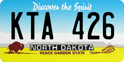 ND license plate KTA426