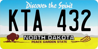 ND license plate KTA432