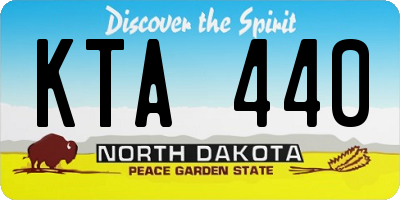 ND license plate KTA440