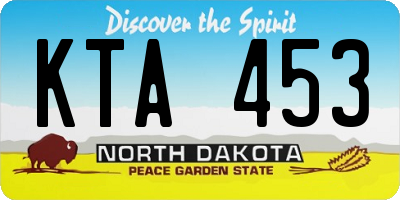 ND license plate KTA453