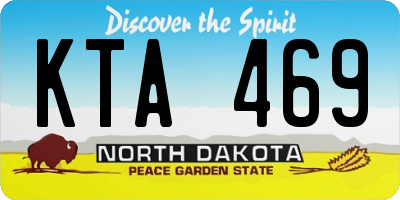 ND license plate KTA469