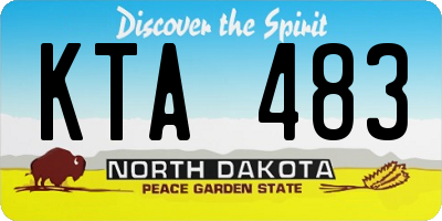 ND license plate KTA483