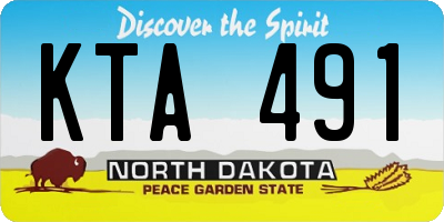 ND license plate KTA491