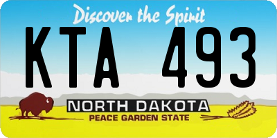 ND license plate KTA493