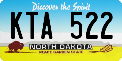 ND license plate KTA522
