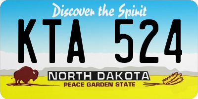 ND license plate KTA524