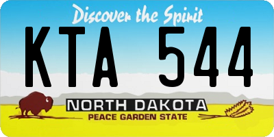 ND license plate KTA544