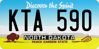 ND license plate KTA590