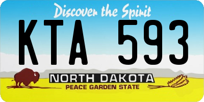ND license plate KTA593
