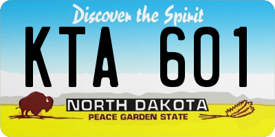 ND license plate KTA601