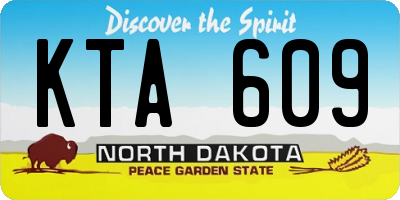 ND license plate KTA609