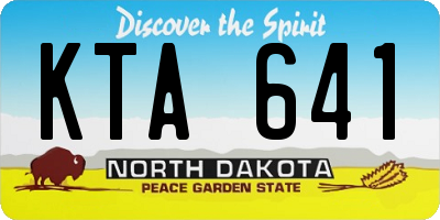 ND license plate KTA641
