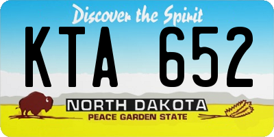 ND license plate KTA652