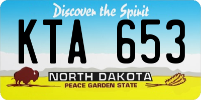 ND license plate KTA653